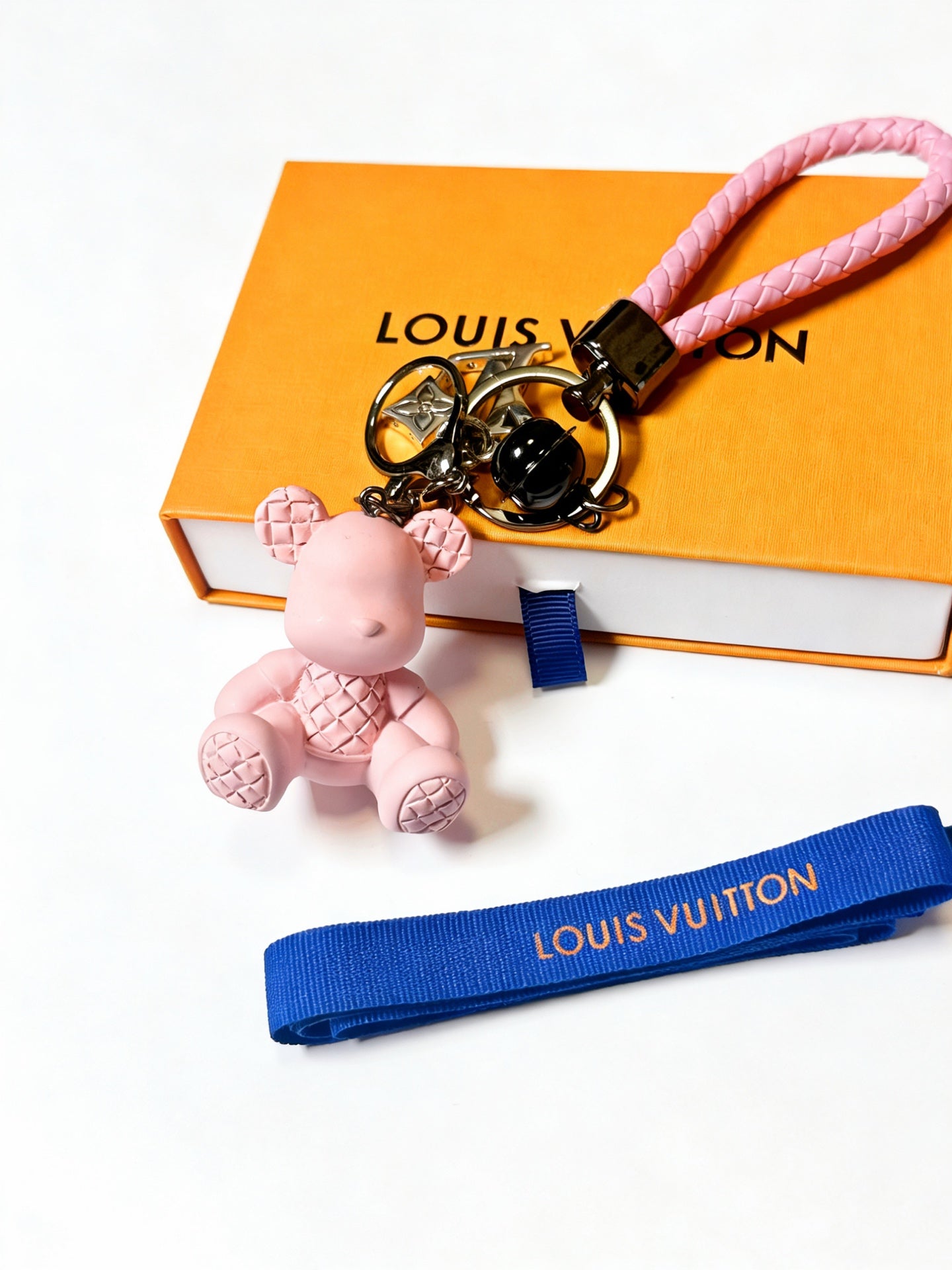 LV Pink Bear Charm