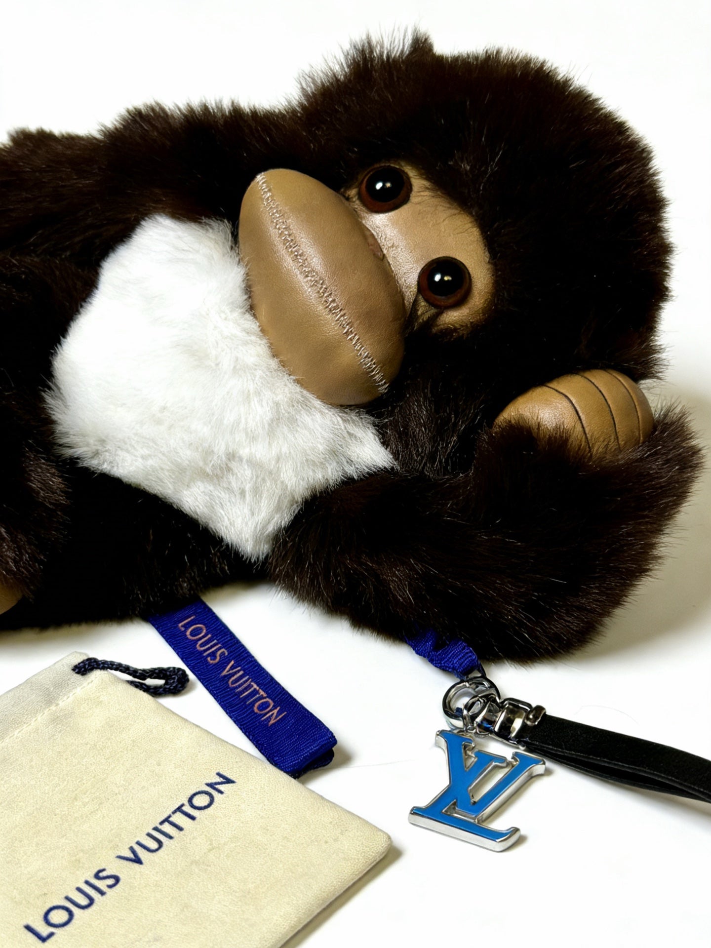 LV Monkey Brown and Beige Charm