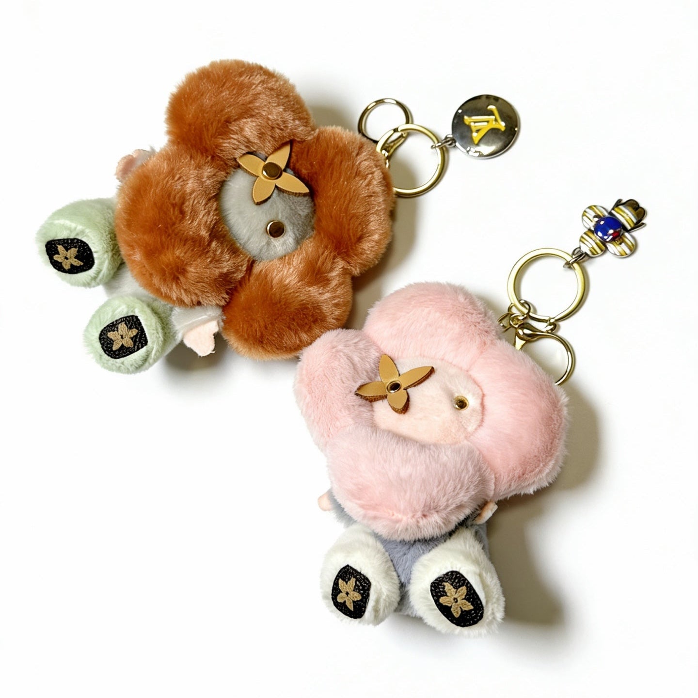 LV Vivienne Brown and Pink Charm