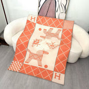 HM Avalon Blanket Orange Mix Cream Cashmere Wool 875781