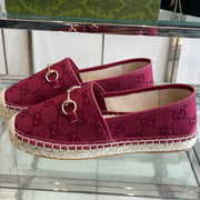 GC 2025 Espadrille With Horsebit Red Burgundy Canvas 292314