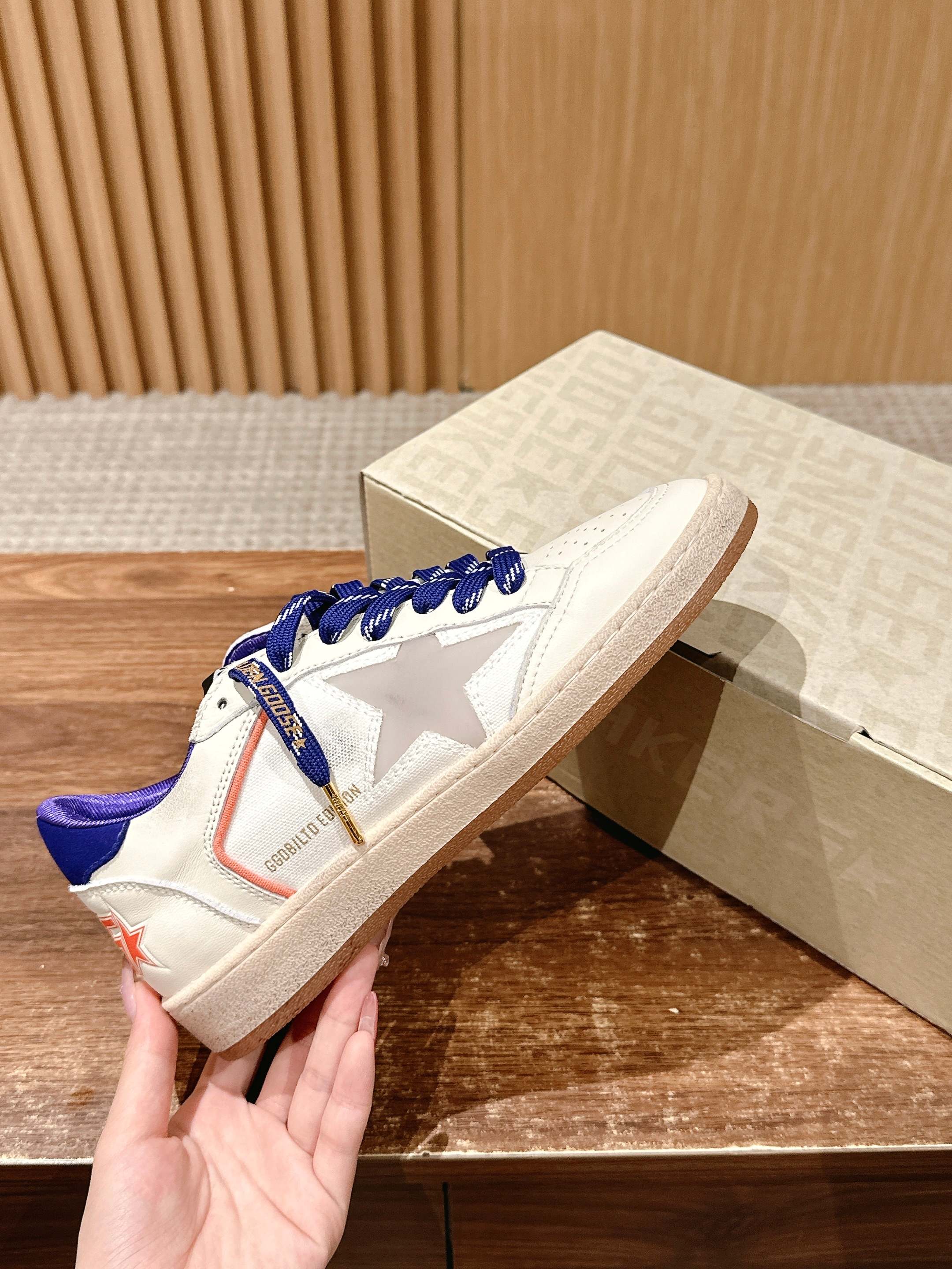 Golden Goose 2025 Sneaker White Blue Cowhide 428306
