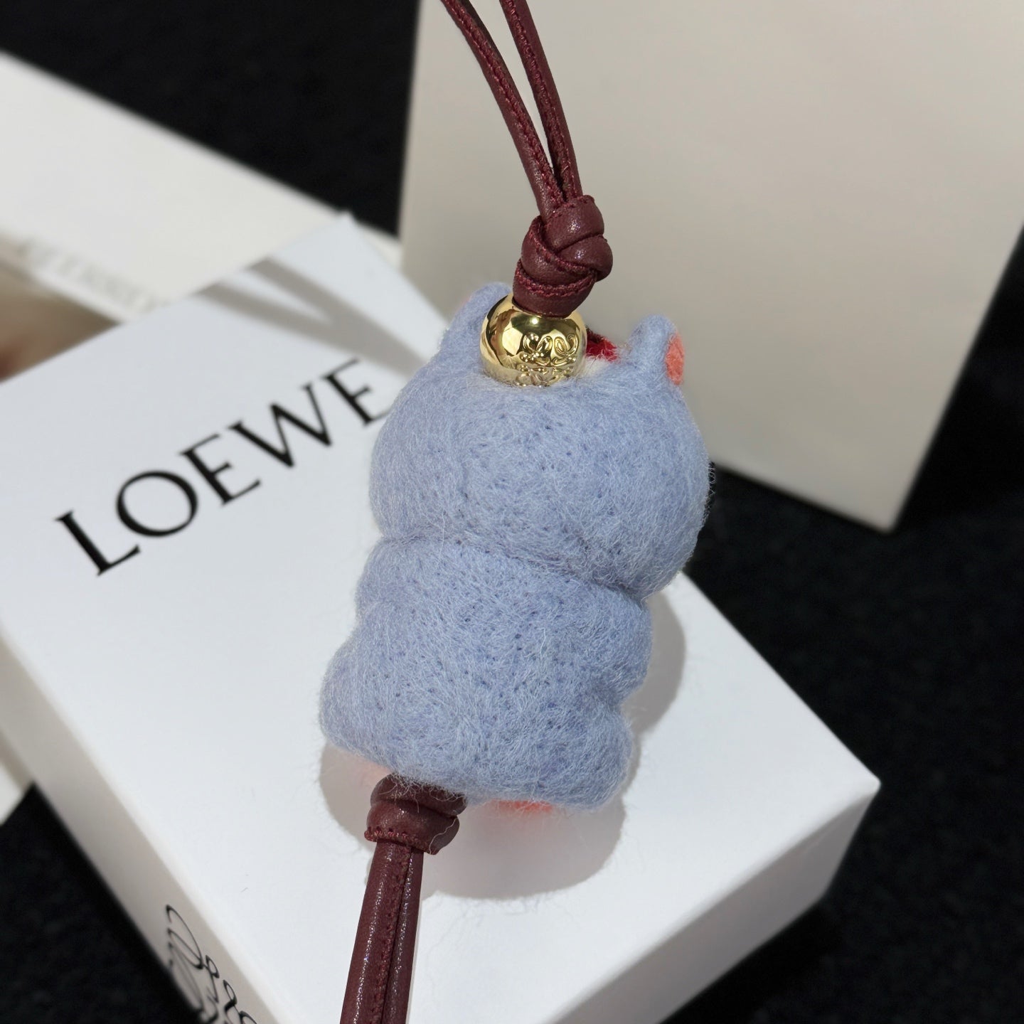 Loewe x Suna Fujita Hamster Blue White Charm Gray Felt and Calf