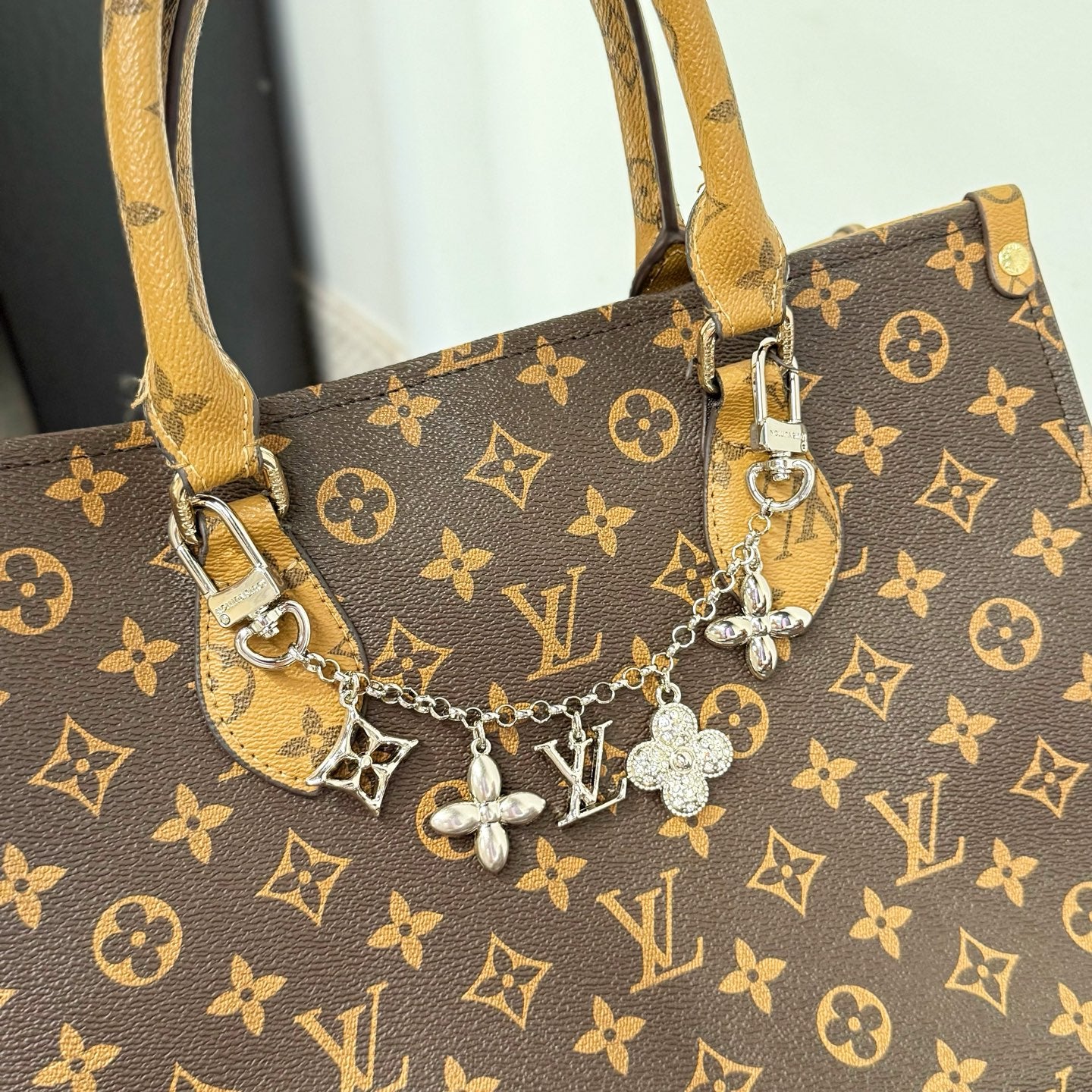 LV Fleur de Monogram Bag Charm