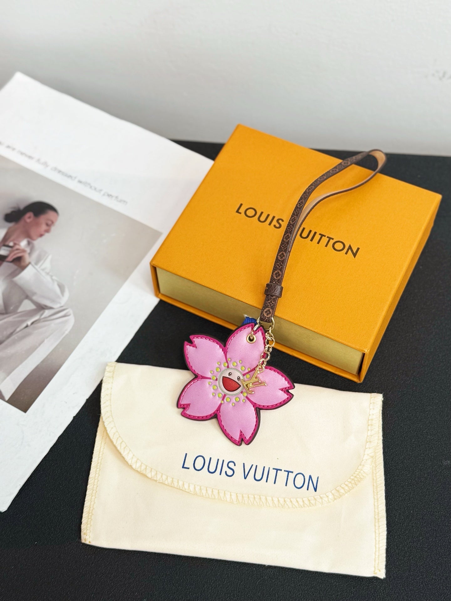 LV Cherry Blossom Charm Pink mix Colors Cowhide