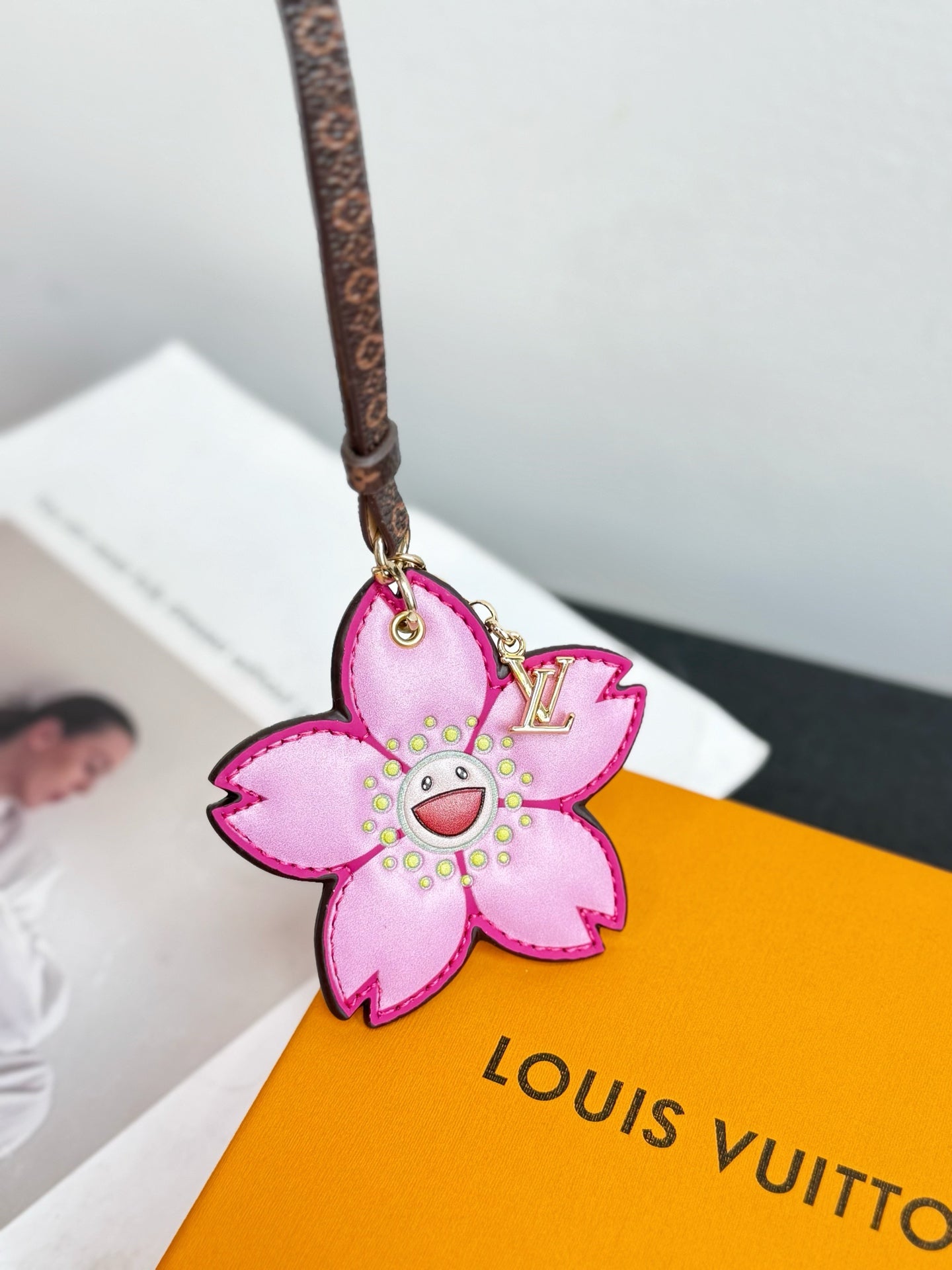 LV Cherry Blossom Charm Pink mix Colors Cowhide