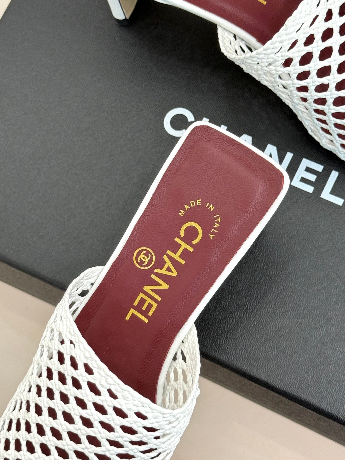 Chanel 2026 Mules 65mm Mesh Sheepskin 920499