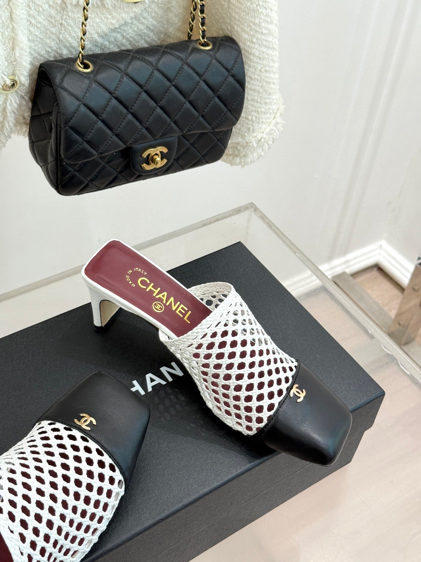 Chanel 2026 Mules 65mm Mesh Sheepskin 920499