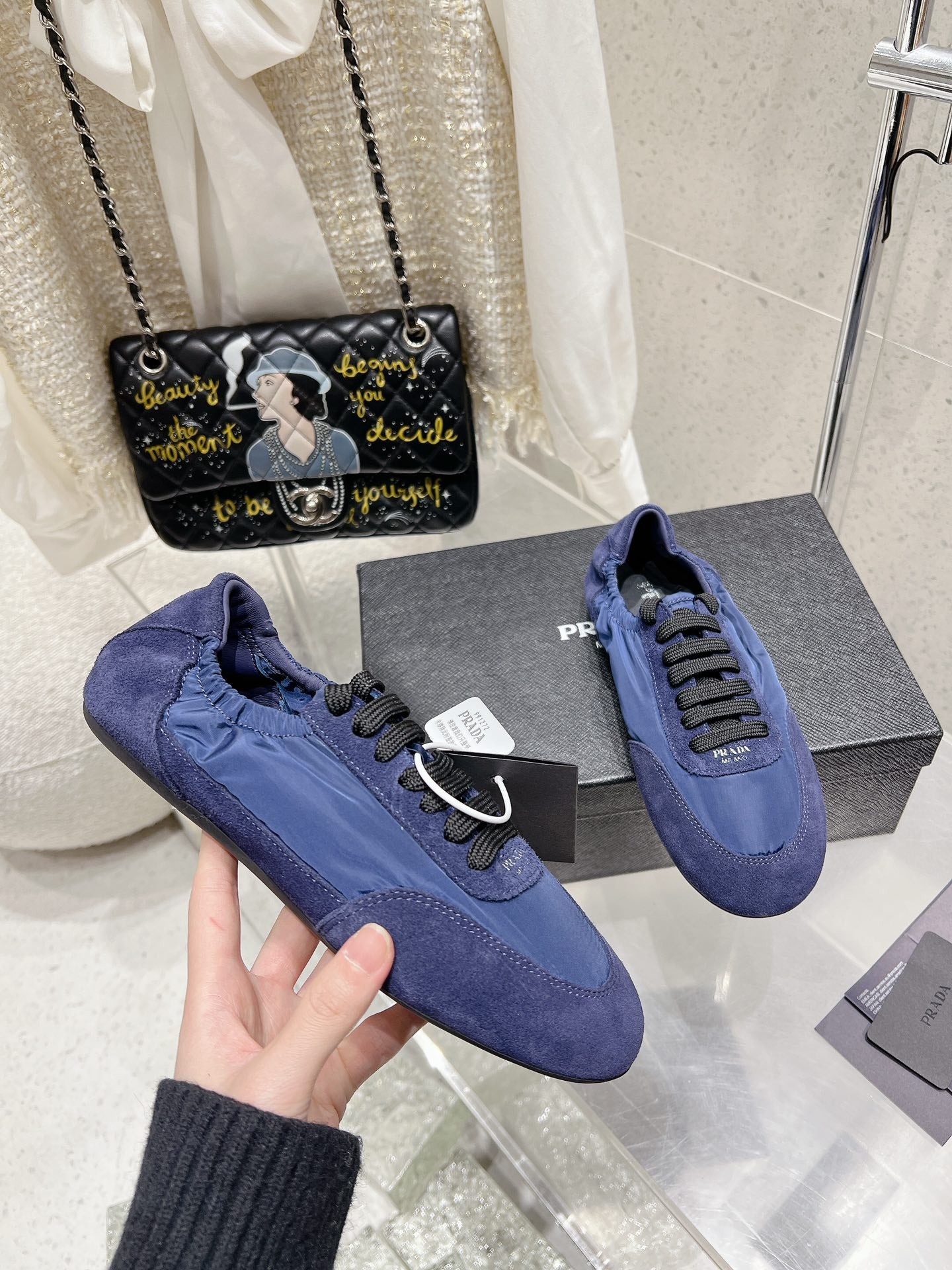 Pra 2025 Collapse Sneaker Blue Black Re-Nylon Suede 554280