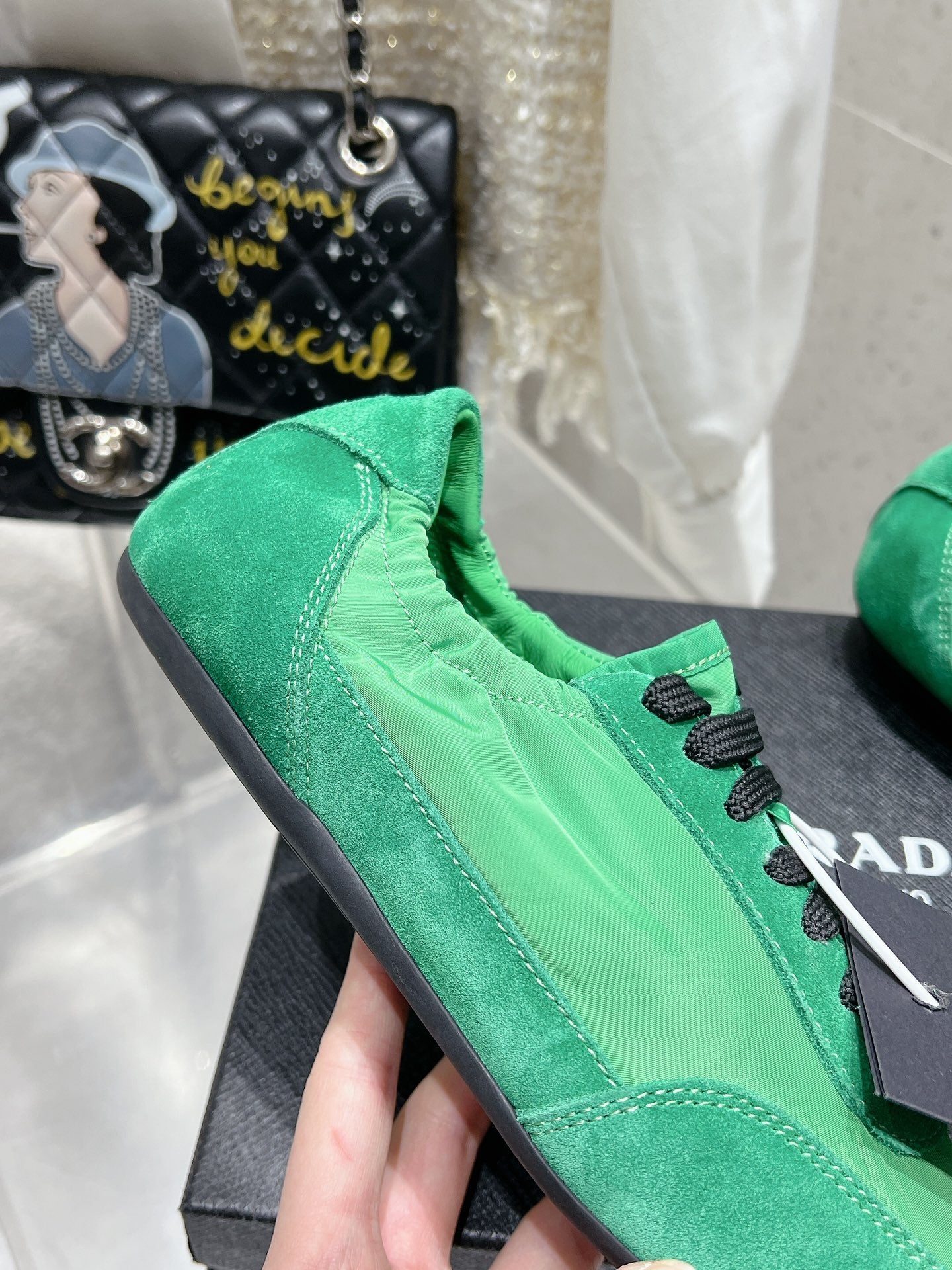 Pra 2025 Collapse Sneaker Green Black Re-Nylon Suede 554285