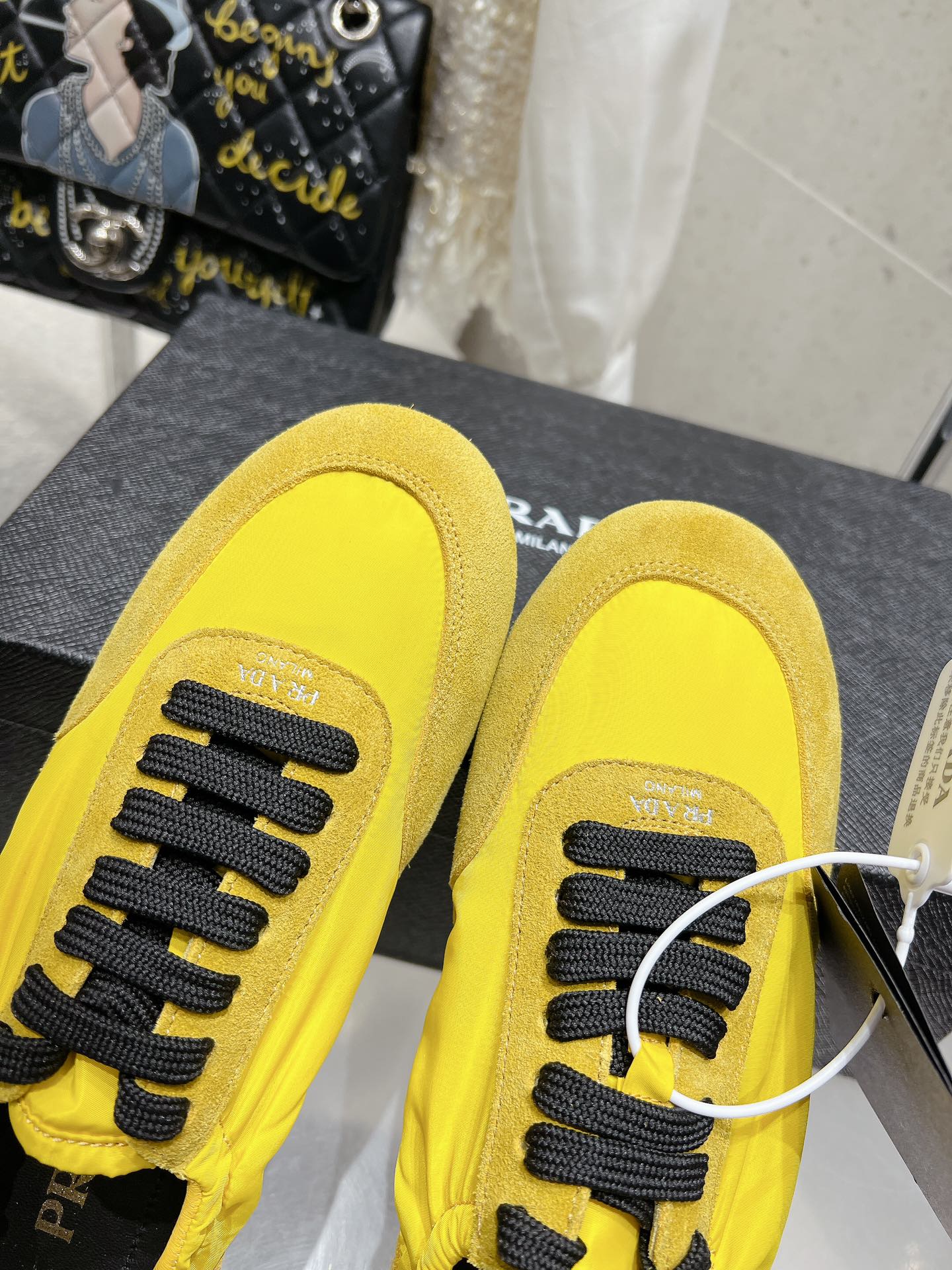 Pra 2025 Collapse Sneaker Yellow Black Re-Nylon Suede 554286