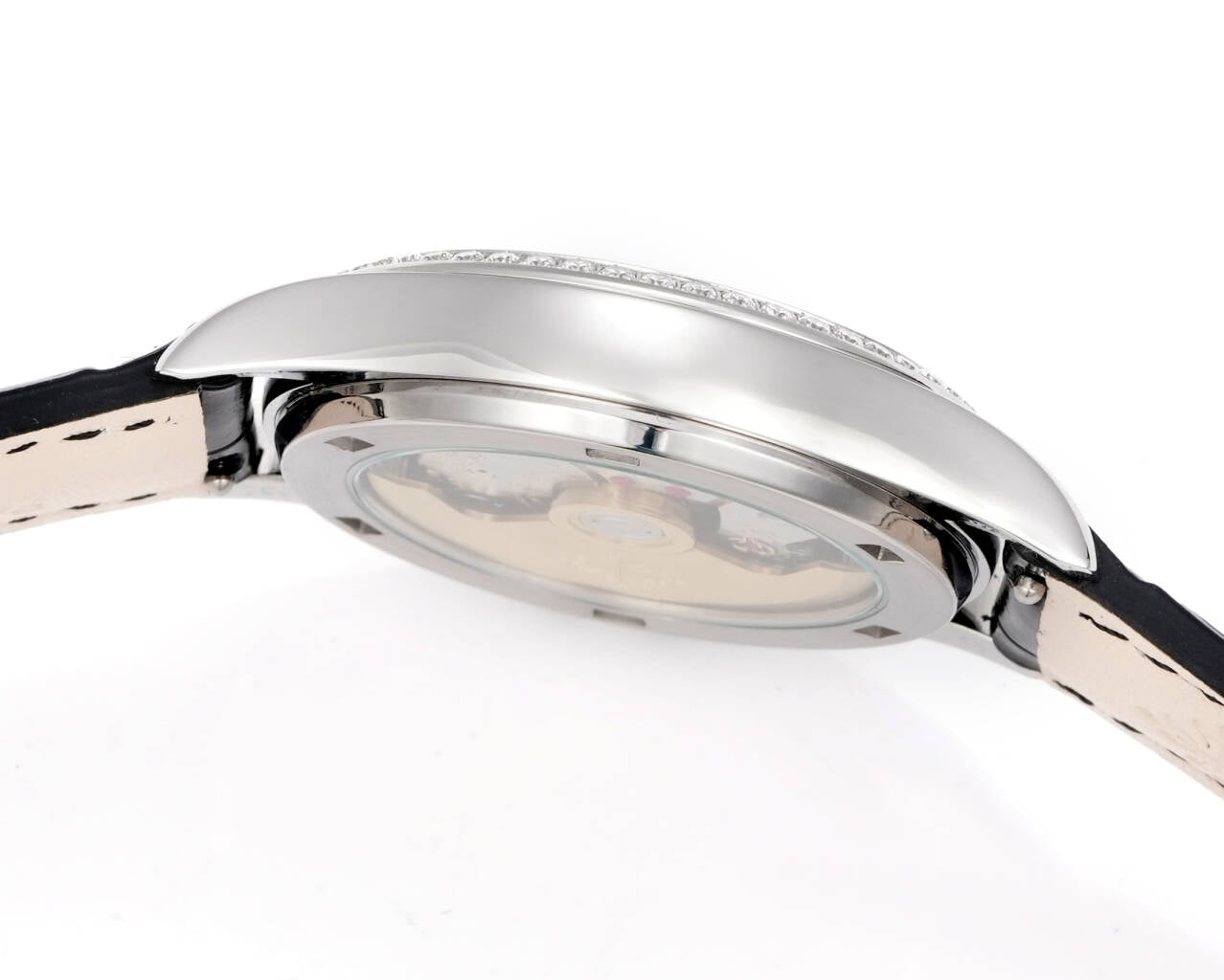 Patek Philippe Calatrava 37mm White Dial Black Leather Strap Watch