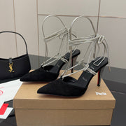 CL Mules Black 8.5cm Original Material 299877