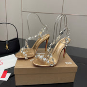 CL Diamond Sandals Gold Original Material 299882