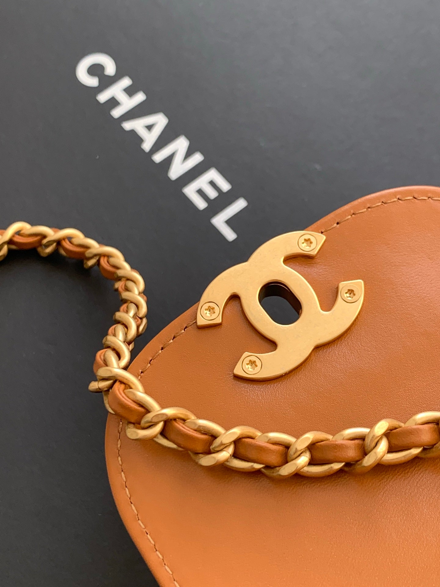 Chanel 2025 Kelly Bag 19cm Vibrant Orange Sequin Leather 319628