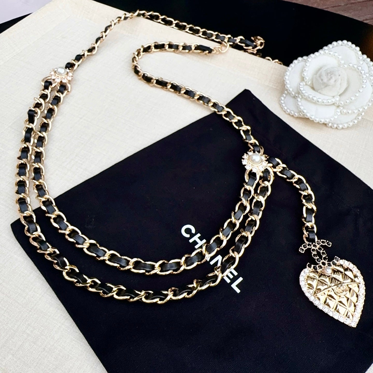 Chanel 2026 Crystal Charm Chain Belt 215186