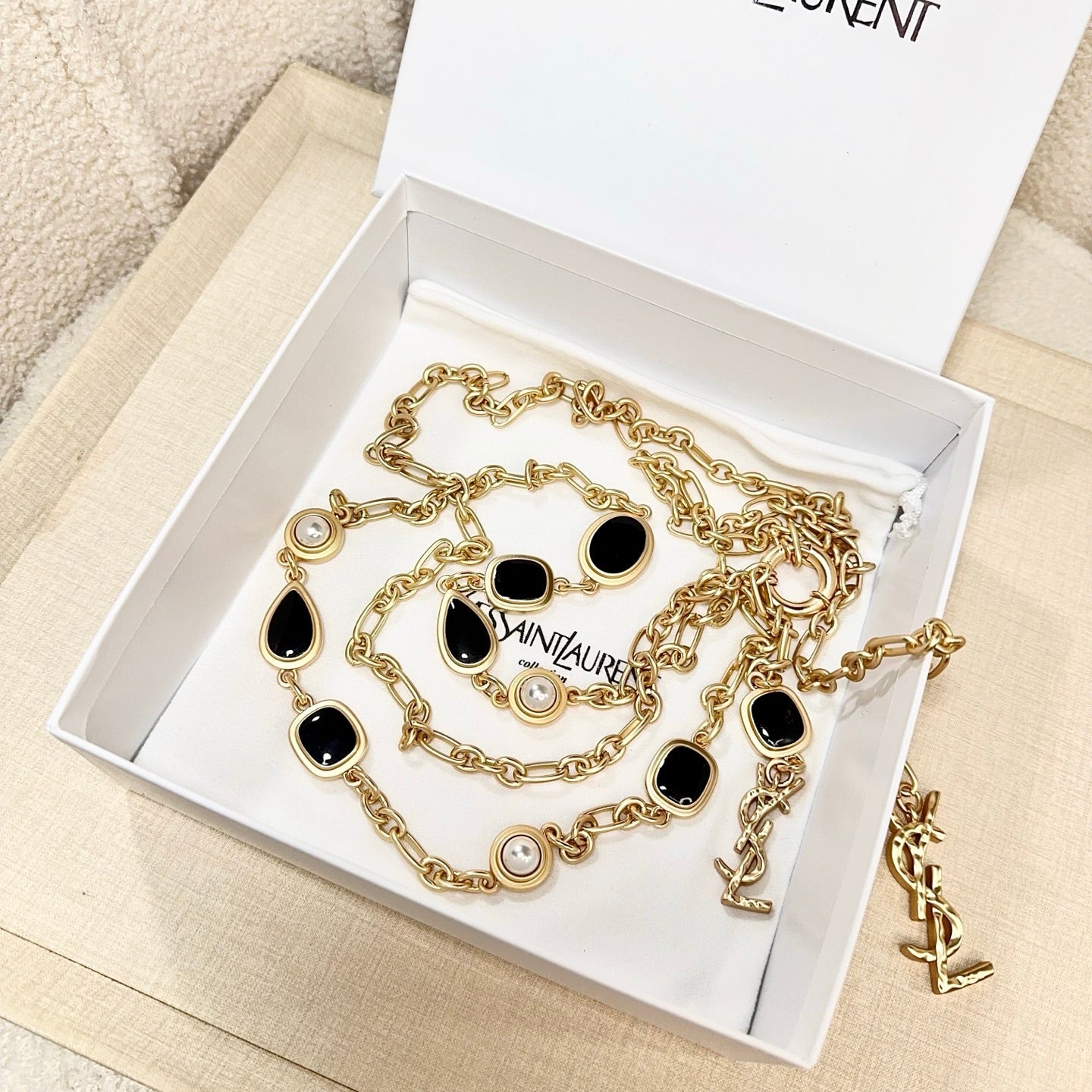 Saint Laurent 2026 Cassandre Chain Belt 215110