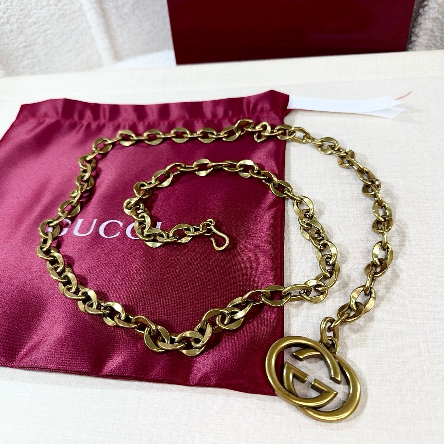 Gucci 2026 Waist Chain Belt Gold 215204