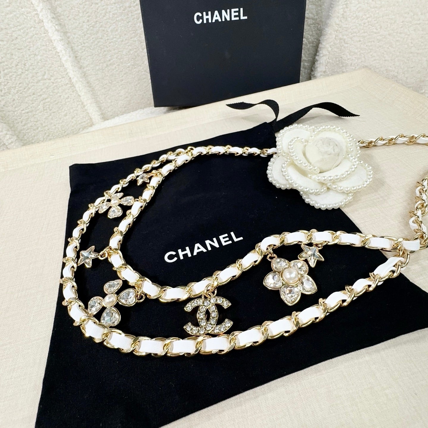 Chanel 2026 Floral Charm Chain Belt 215731