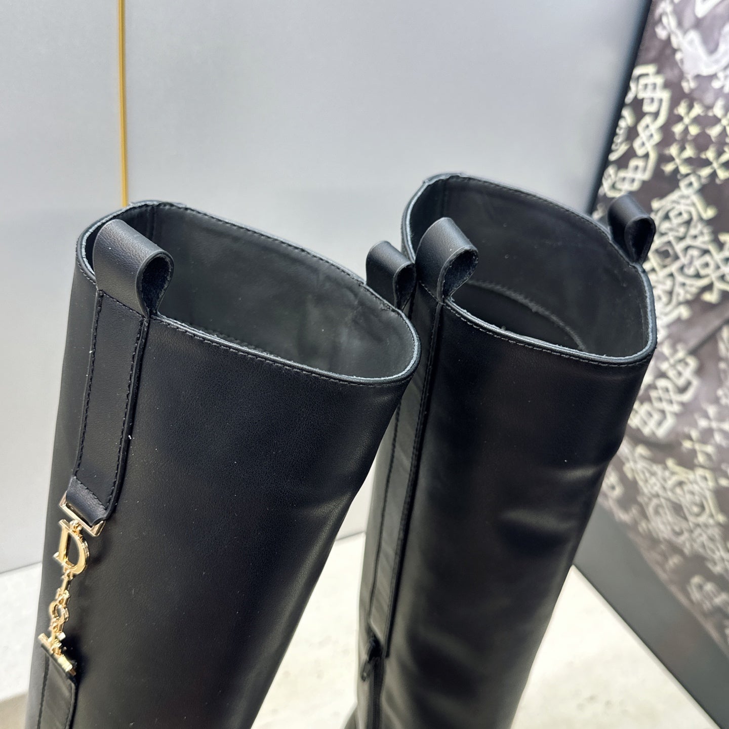 Dior 2026 Diorly Shiny Boots Black Calfskin 966532