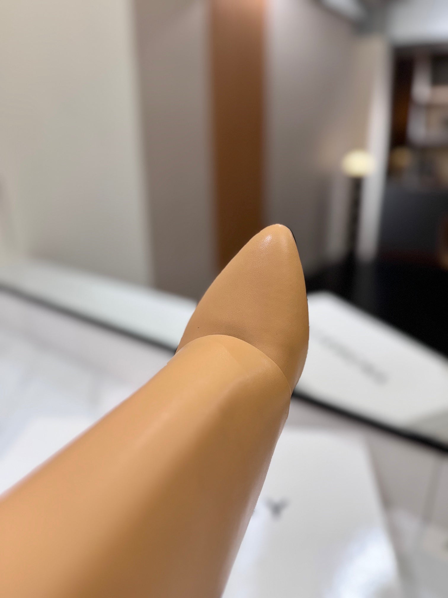 Givenchy 2025 Shark Lock High Boot Beige Calfskin