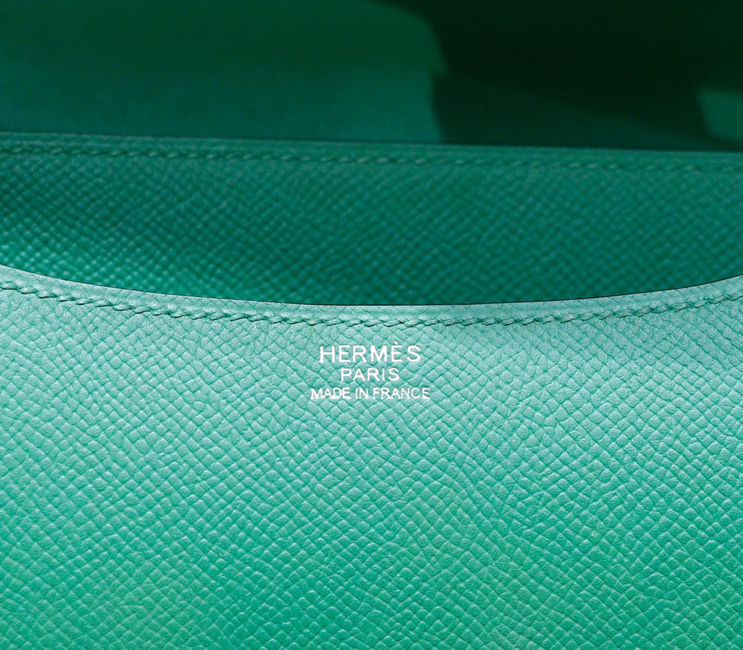 constance 24 dark green epsom leather gold hardware