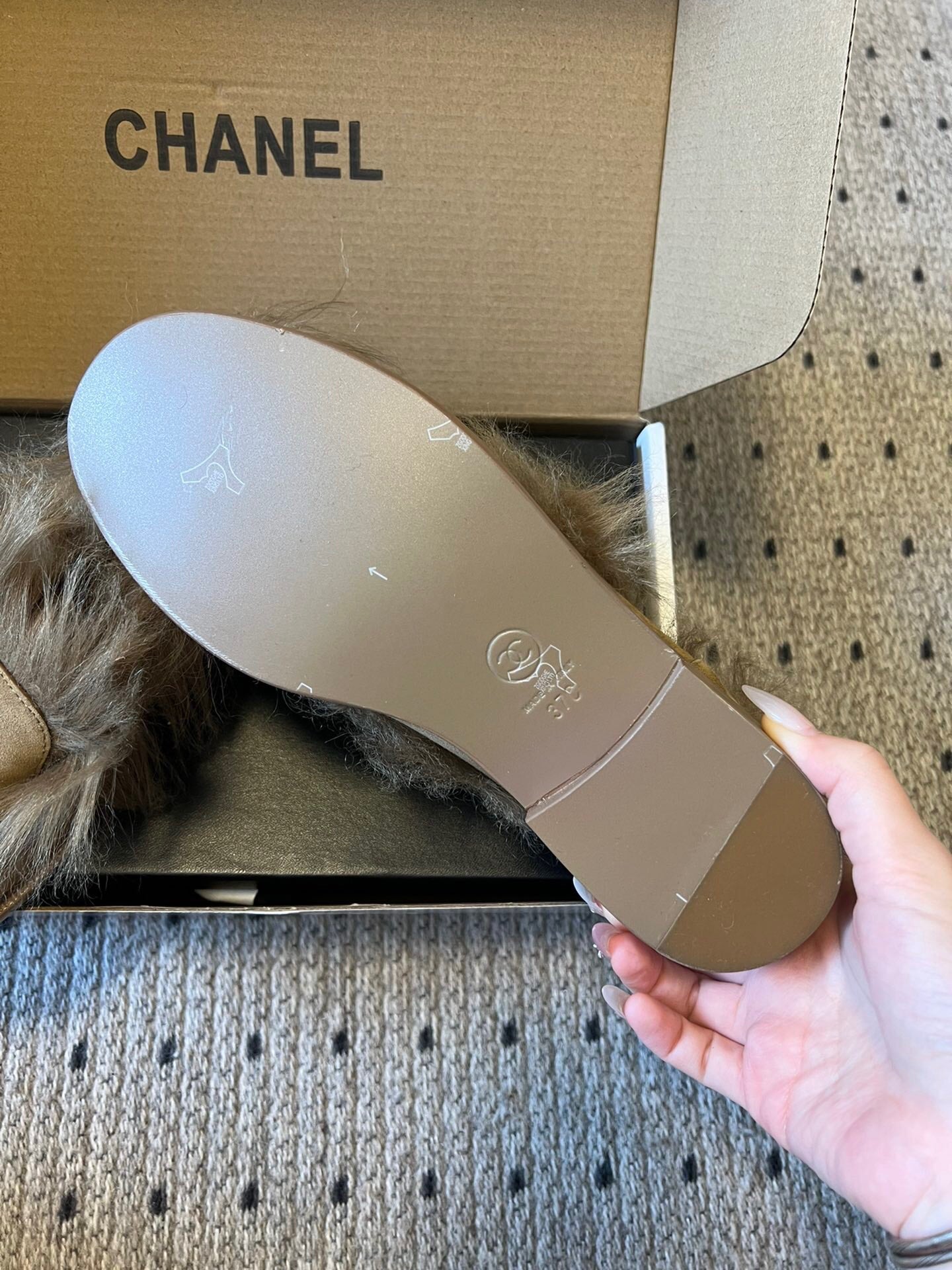 CC 26 Furry Loafer Brown Suede Kidskin and Shearling Lambskin 592925