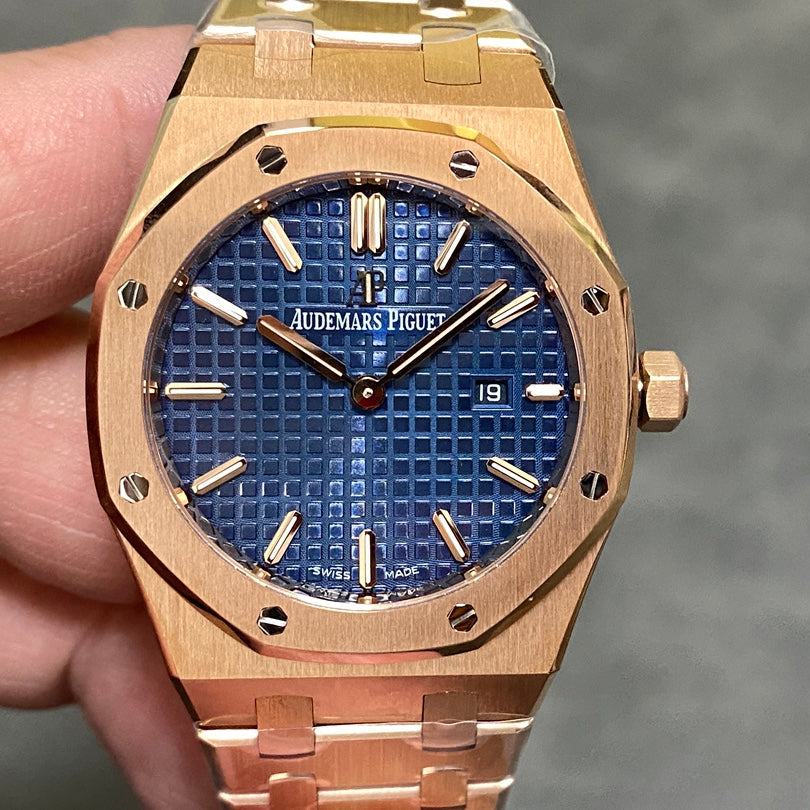 Audemars Piguet Royal Oak Lady 33mm Rose Gold Blue Dial