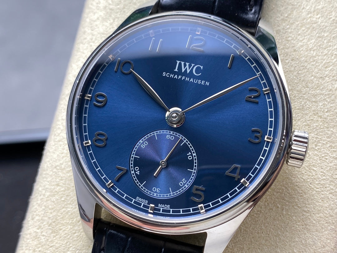 IWC Portuguese 40.4mm Dark Blue Dial Steel Case Leather Strap