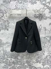 LV 25 Flower Vest Black Polyamide Wool