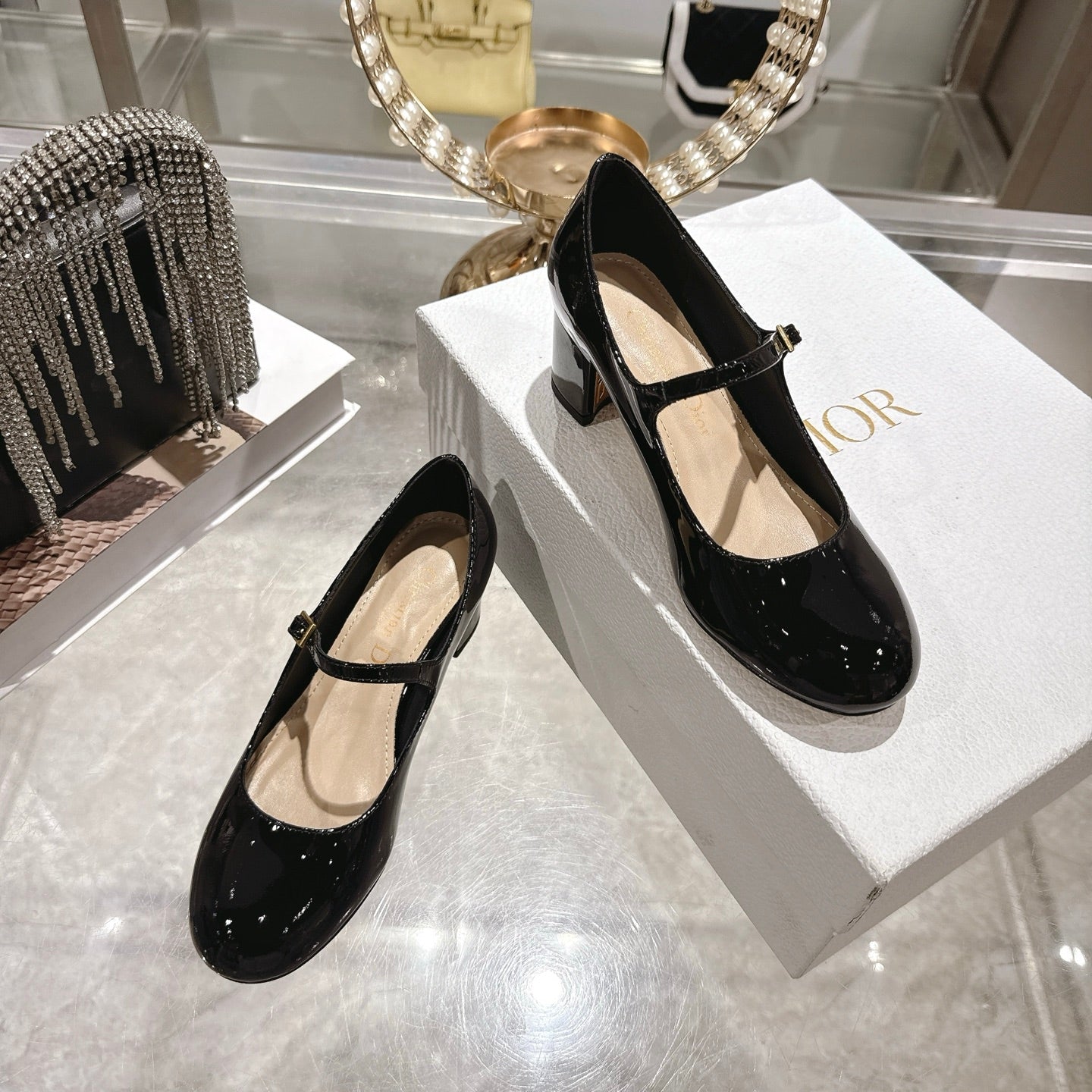 CD  26 Lolita High-Heeled 40 Black Patent Leather 592220