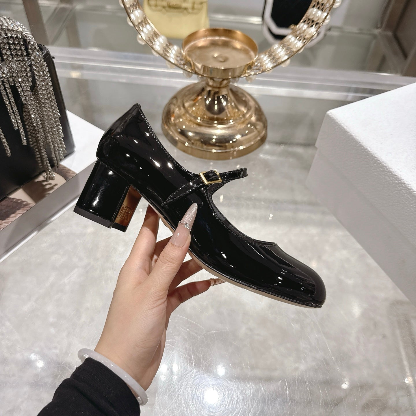 CD  26 Lolita High-Heeled 40 Black Patent Leather 592220