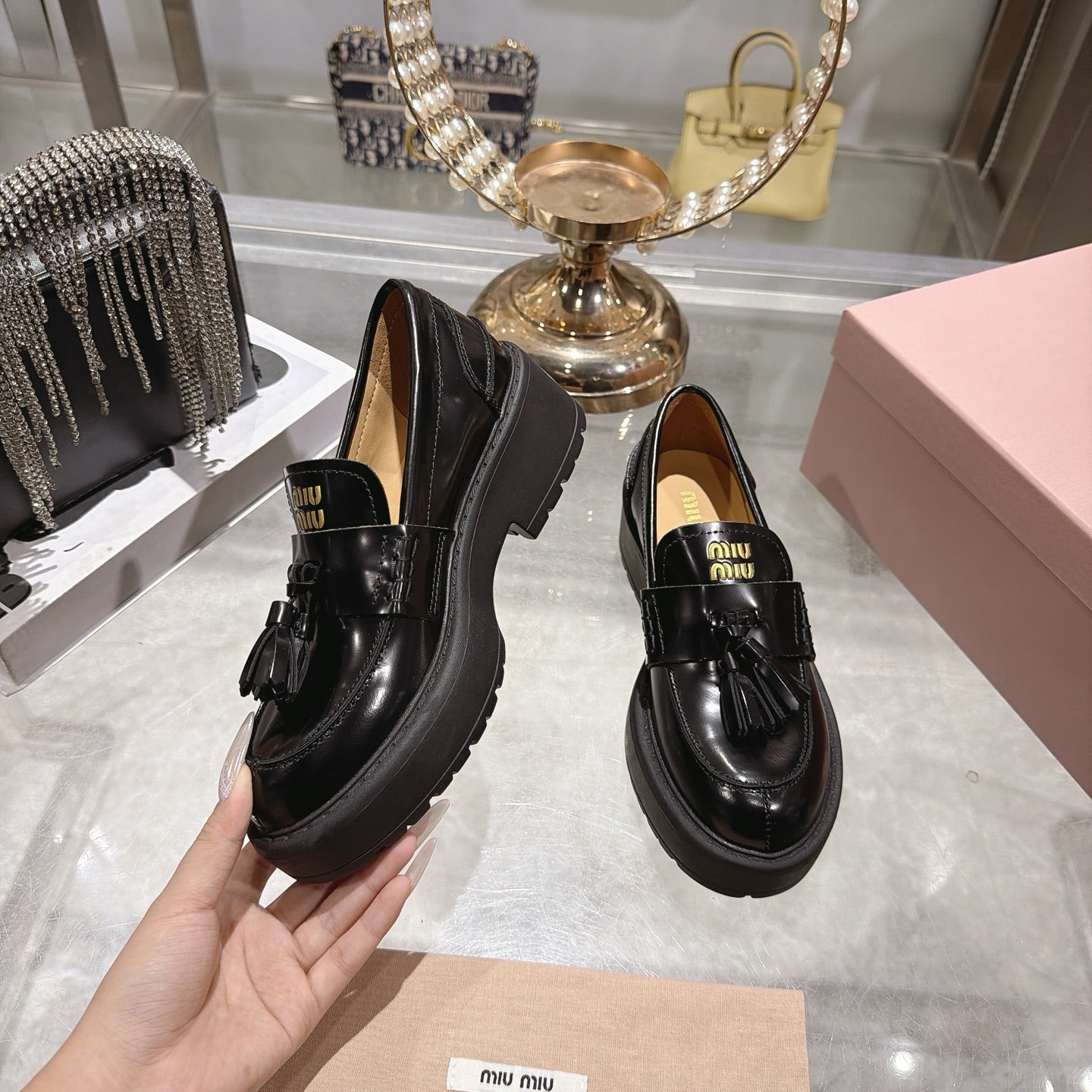 Miumiu 2026 Smooth Loafers Cowhide 951434