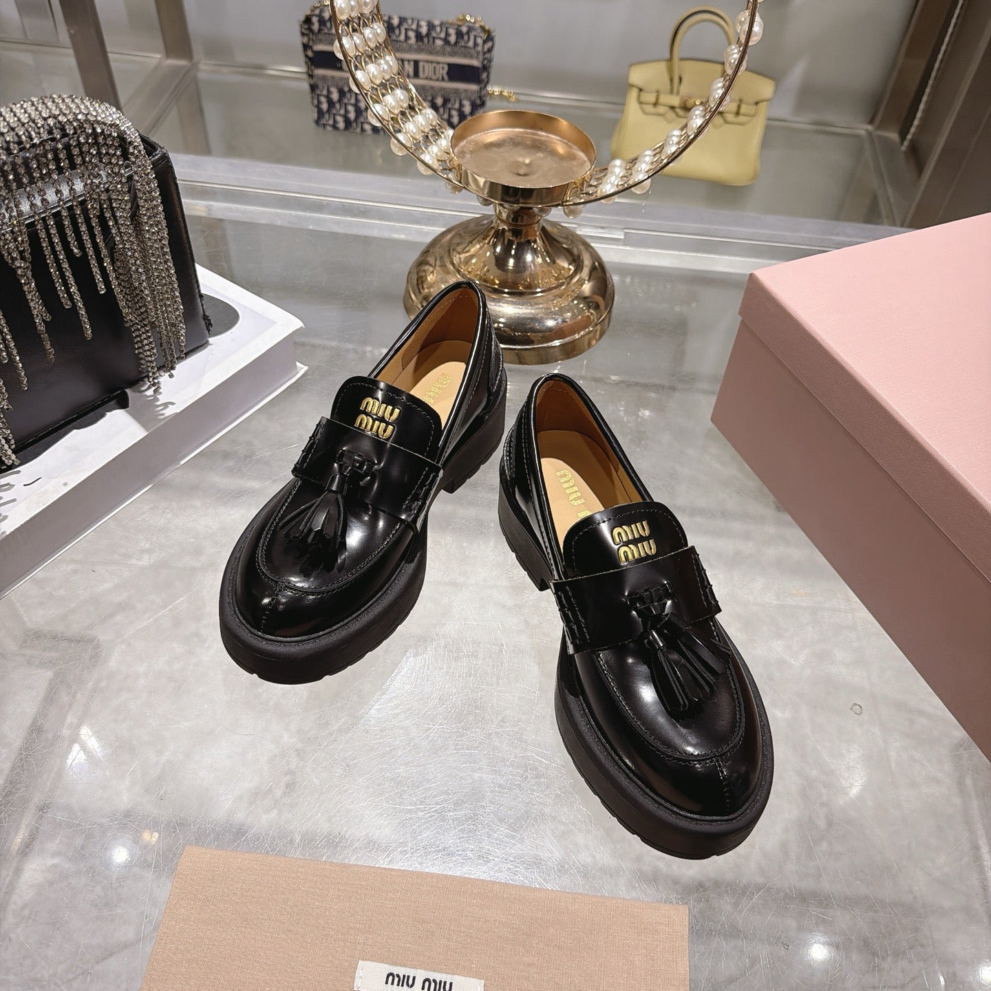 Miumiu 2026 Smooth Loafers Cowhide 951434