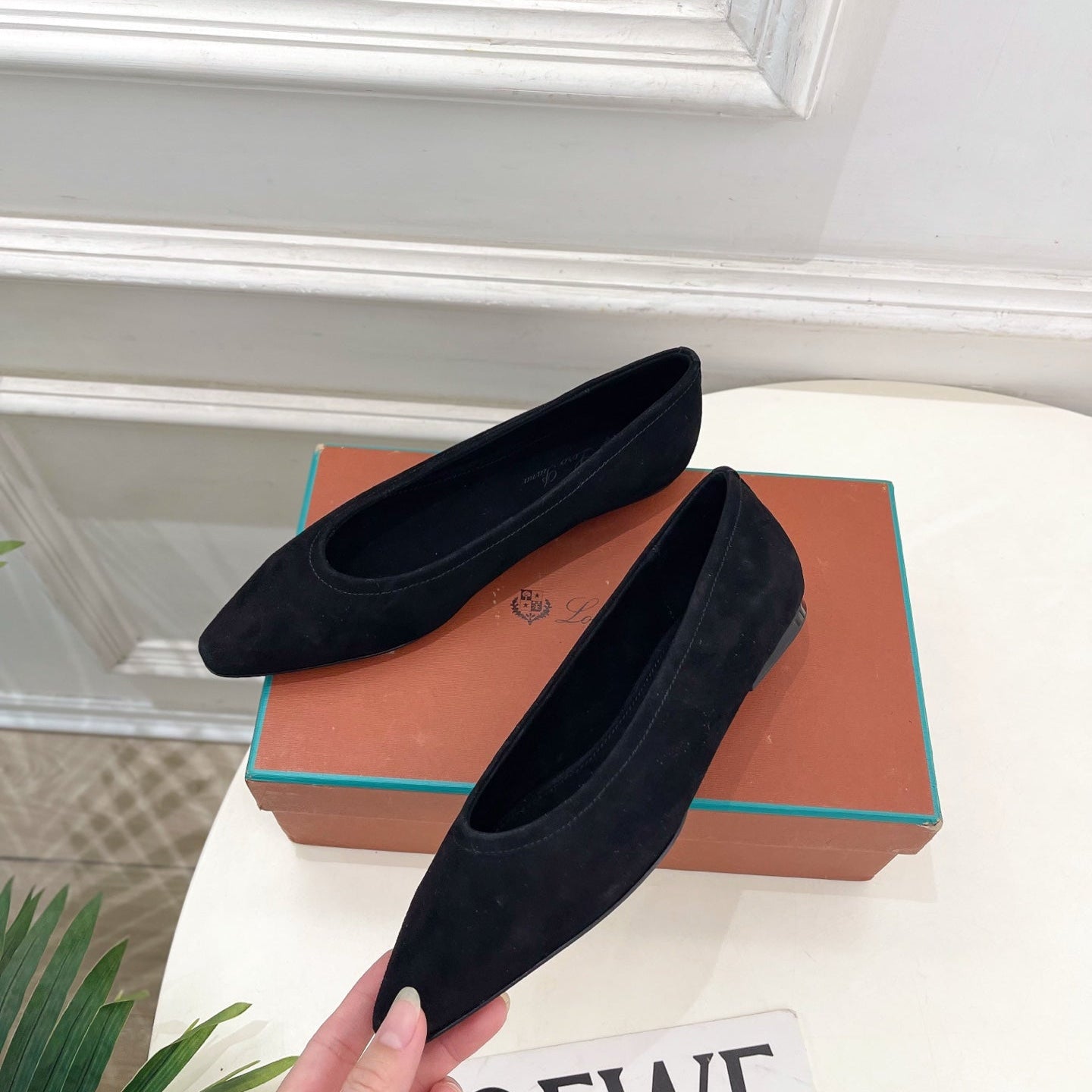 LP 26SS Ballet Flats Black Suede 587575