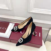 GG 26 High-Heeled 85 Pumps Black Suede 587074