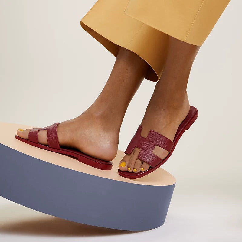 0ran Sandal Calfskin With Iconic "H" Cut-out