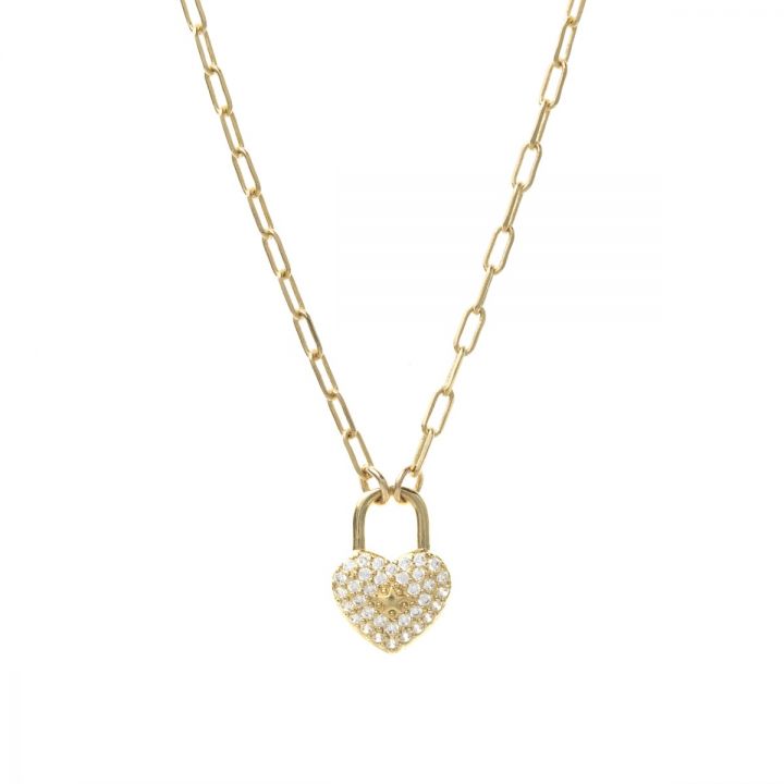 HEART PADLOCK NECKLACE