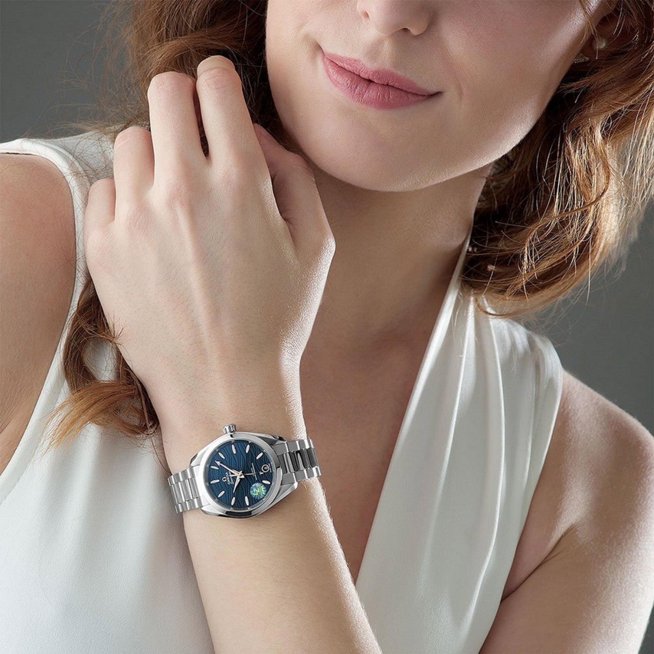 AQUA TERRA 150M CO-AXIAL 34MM STAINLESS STEEL BLUE DIAL