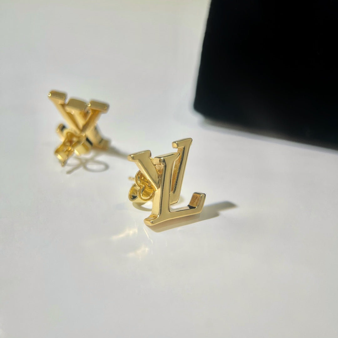 NEW Louis Vuitton LV Iconic Earrings Gold Hardware Cruise Collection M00610  For Sale at 1stDibs | lv earrings studs, fake louis vuitton earrings, lv  earrings gold