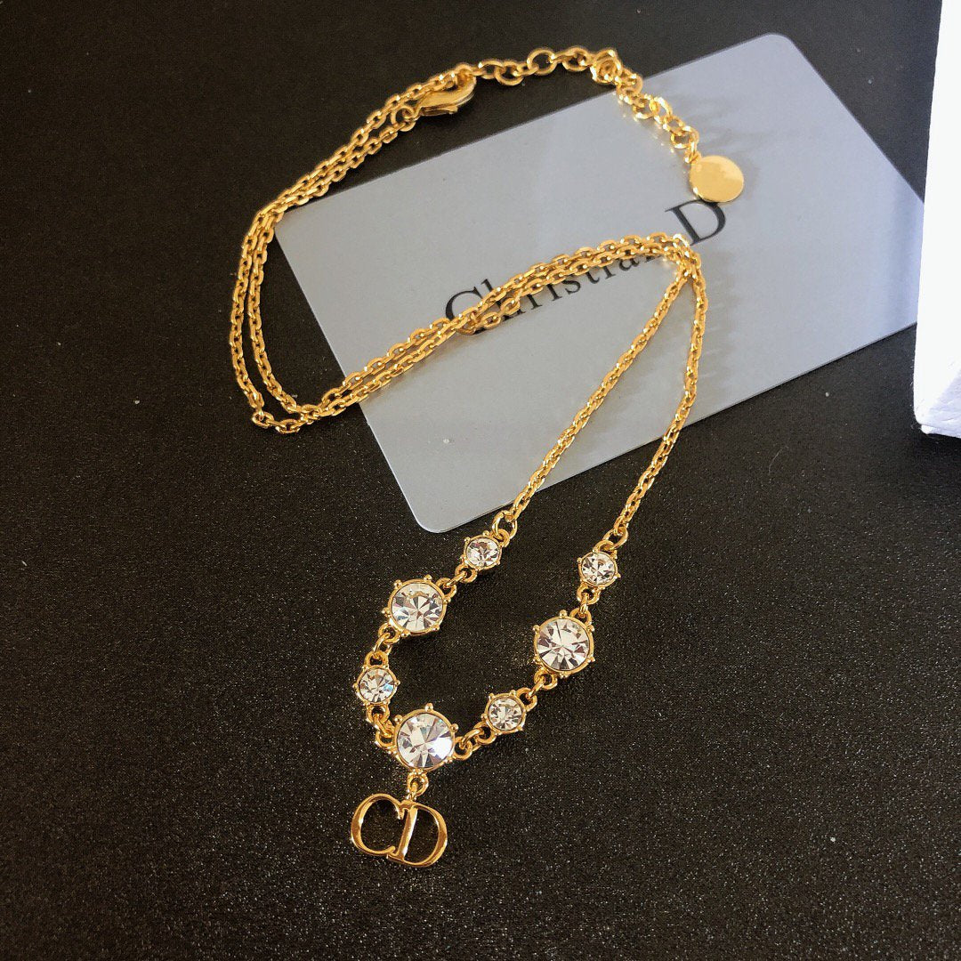 Christian Dior Goldtone Metal Triple Strand Clair D Lune Necklace - Yoogi's  Closet