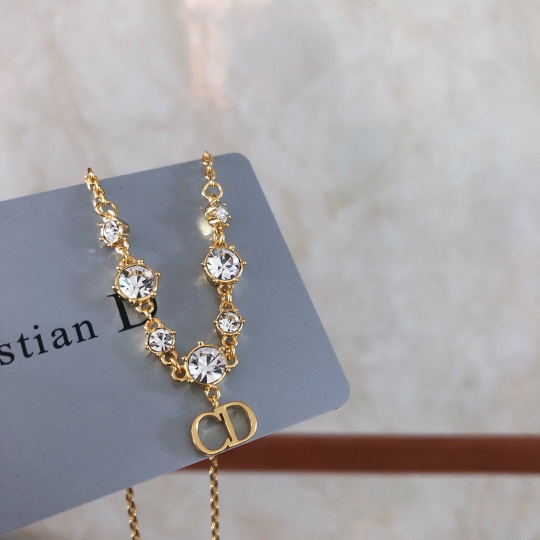 Christian Dior Gold CD Crystal Clair D Lune Bracelet – THE CLOSET
