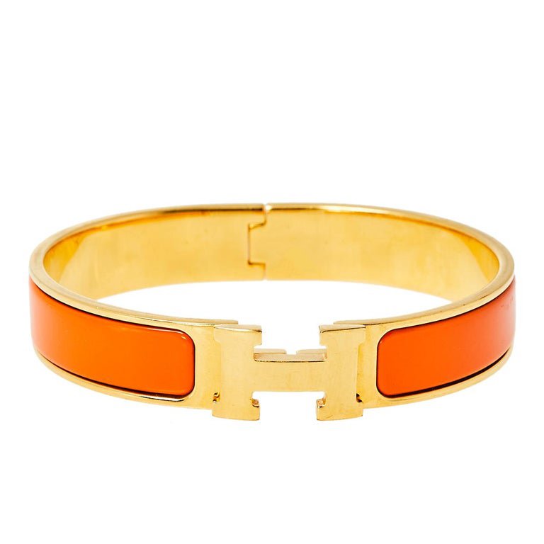 Hermes Orange Dog Collar Bracelet, Brand Size T3 066129CC93T3 - Jewelry -  Jomashop